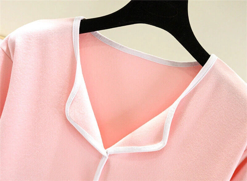 Homewear Spring New Casual Pijama Loose Nightwear Modal Pajamas Set Trouser Suit