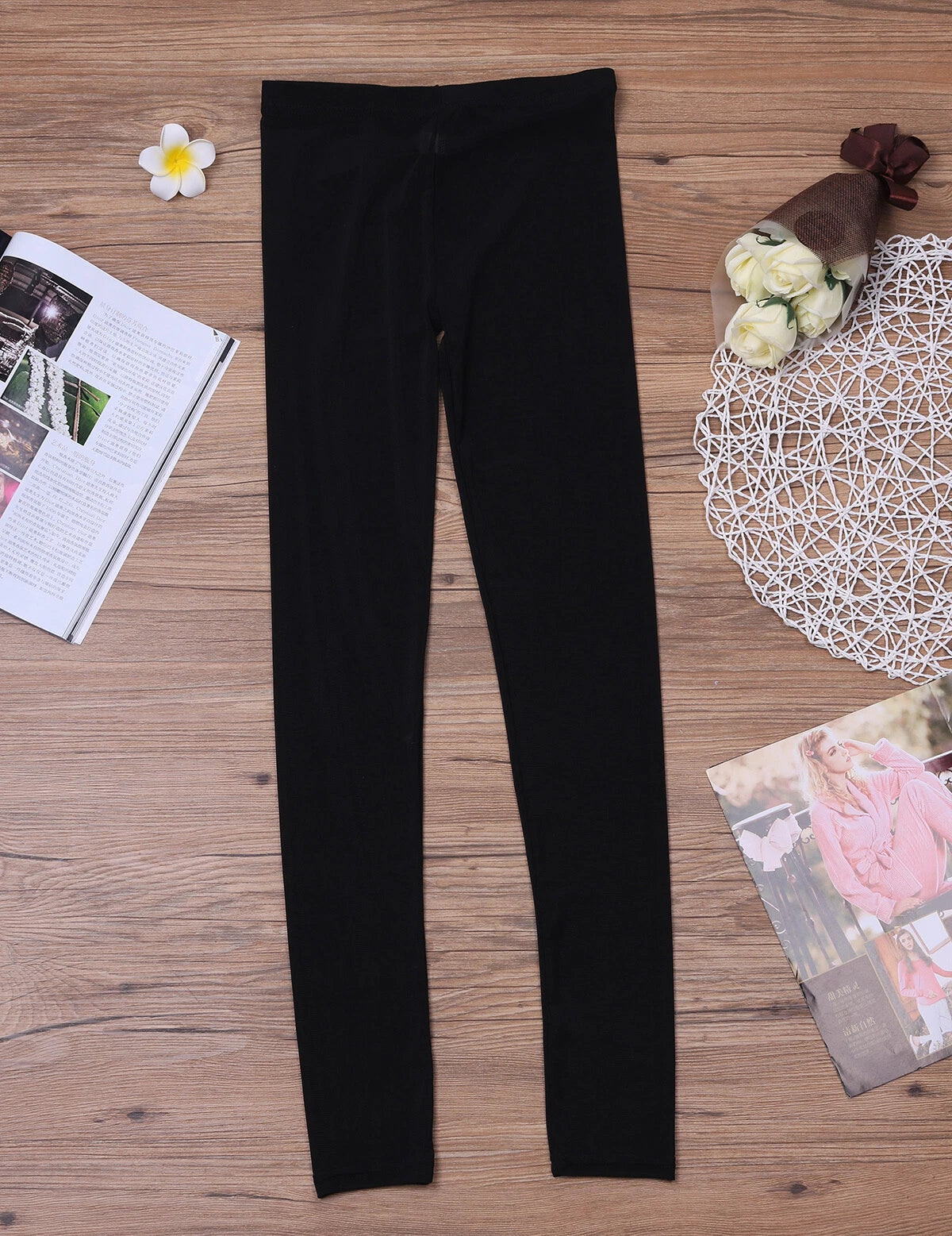 Women 2pcs Lingerie Set Sleeveless Crop Top High Waist Crotchless Leggings Pants