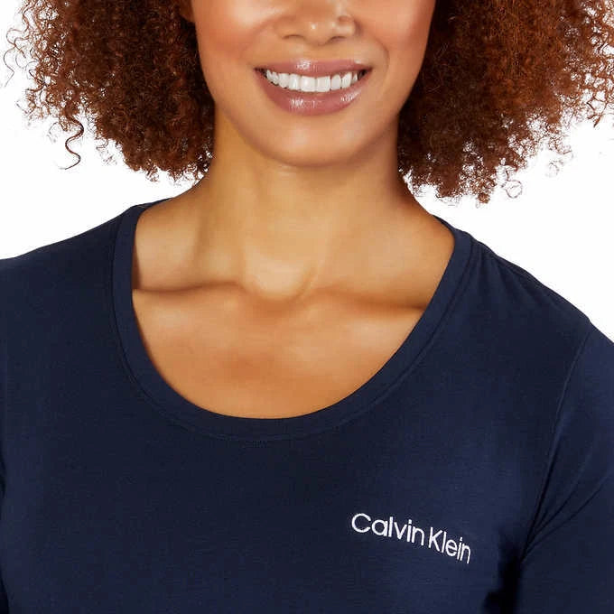 NWT!! Calvin Klein Women's Fleece PJ Set, Black/Blue/Red