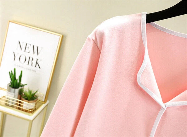 Homewear Spring New Casual Pijama Loose Nightwear Modal Pajamas Set Trouser Suit