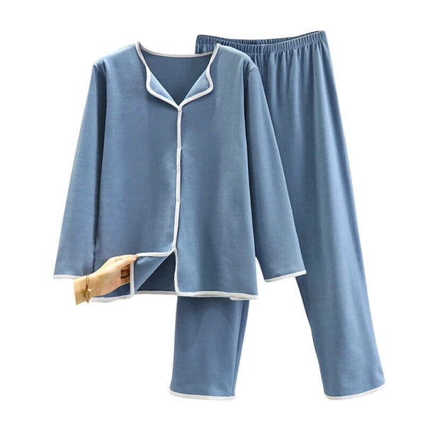 Homewear Spring New Casual Pijama Loose Nightwear Modal Pajamas Set Trouser Suit