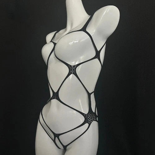 Crotchless Clothes Porn Nude Lingerie Strappy Harness Bodysuit Erotic Pajamas