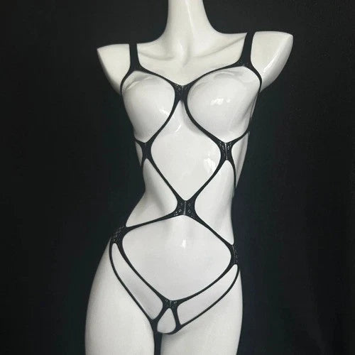 Crotchless Clothes Porn Nude Lingerie Strappy Harness Bodysuit Erotic Pajamas