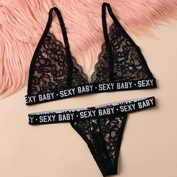 Women Sexy Lingerie Bra G String Thongs Underwear Nightwear Sleepwear Set Ladies