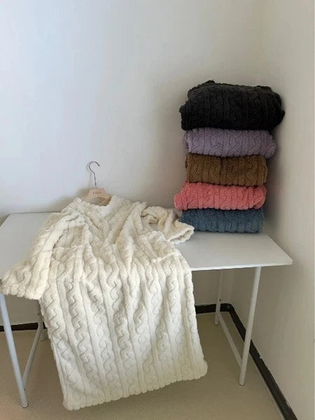 Bathrobe Women's Bathrobe Coral Padded Pajamas Dress Winter College Students