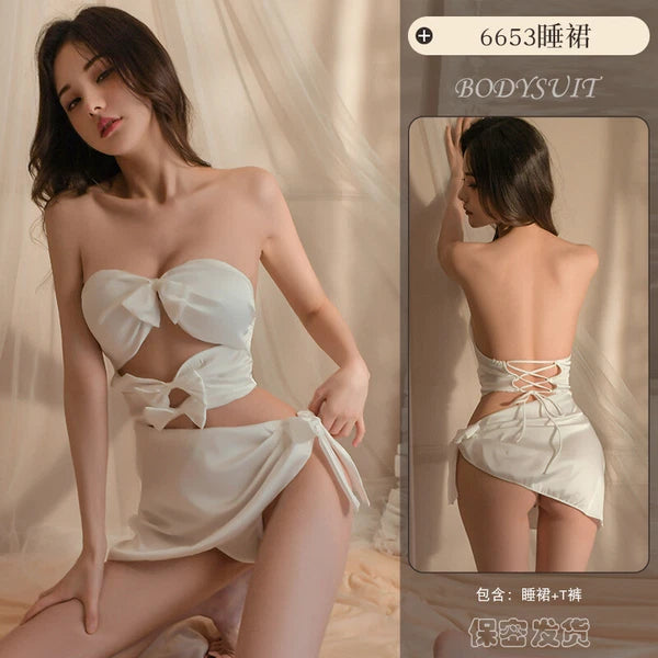 Sleepwear Sexy Women's Fun Underwear Hollow Comfortable Sleepwear Uniform Set