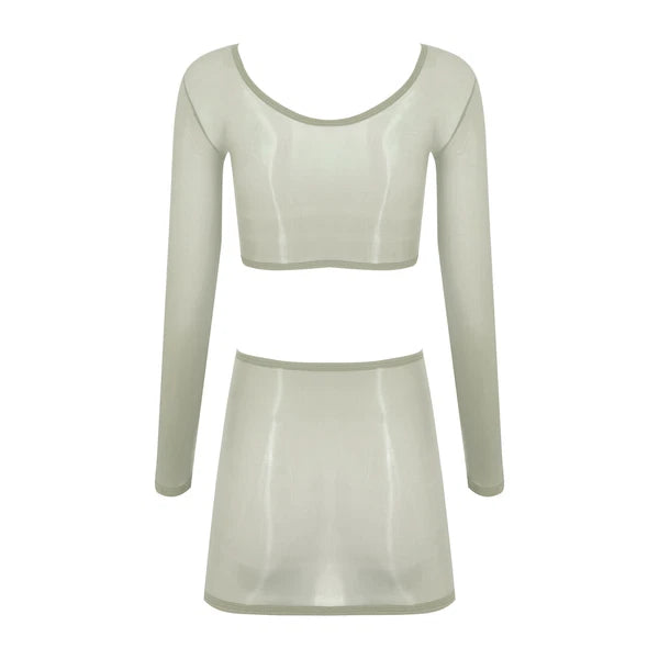 Womens Nightwear Long Sleeve Clubwear Bodycon Outfits Nylon Pajamas Sexy Mini