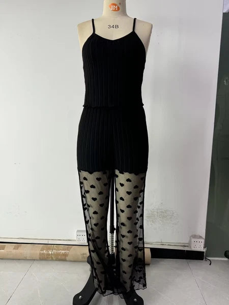 Women Sweety Pajamas Set Daily Home Wear Casual Lace Pants Sleepwear Babydoll US