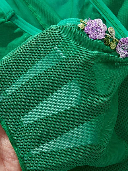 Sexy Women's Lingerie Floral Lace Sleepwear Underwear Dress See-Thru Babydoll US