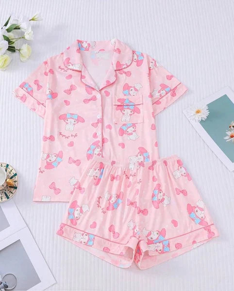 Sanrio Hello Kitty My Melody Pajama Sleepwear Kawaii Pajamas Pink Cute