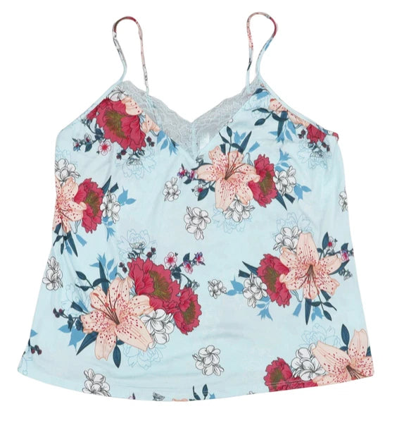 Flora Nikrooz Stacy Floral Print Cami & Shorts 2-Piece Women's Pajama Set NWT