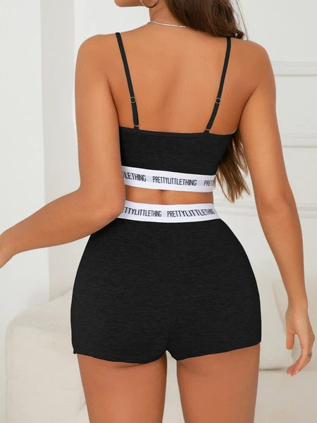 Sexy Lingerie Women Pajamas Set Ladies Sleepwear Underwear Cami Tops Shorts Set