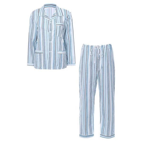 Womens Sleepwear Casual Loungewear Multiple Pockets Pajama Set Button Down Soft