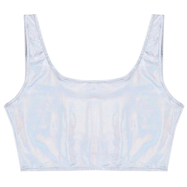 Womens Bar Set Lingerie Romper Underwear Crop Top Sleepwear Patent Leather 2pcs