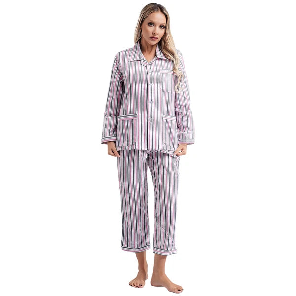 Womens Sleepwear Casual Loungewear Multiple Pockets Pajama Set Button Down Soft
