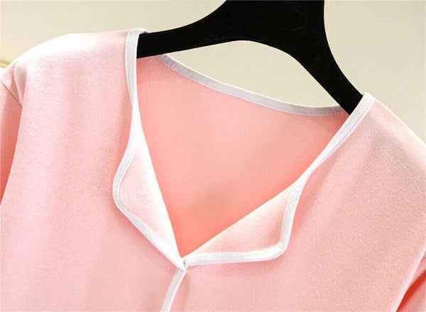 Homewear Spring New Casual Pijama Loose Nightwear Modal Pajamas Set Trouser Suit