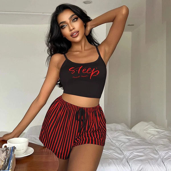Women Ladies Sexy Lingerie Cami Vest Shorts Set Soft Sleepwear Pajamas Underwear