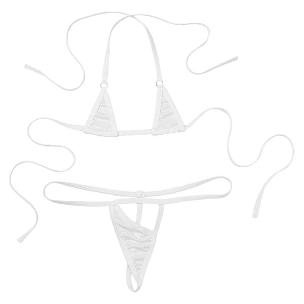 Womens Lingerie Set Crop Top Nightwear Teddy Babydoll Clubwear Sheer Swimsuit