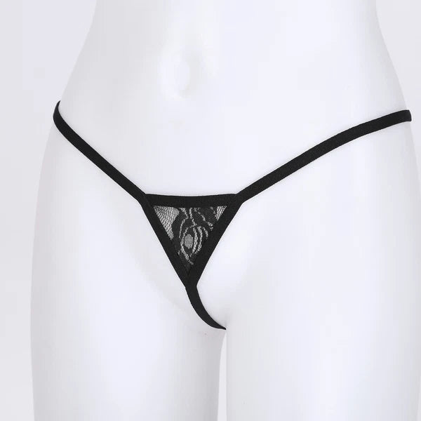 Womens See Through Lingerie Set Sexy Strapless Top  with Thongs Glossy Underwear