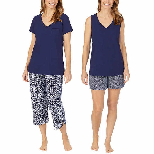 Carole Hochman, 4 Pc - Tee w Capri Pants + Tank w Shorts PJ Set (Size + Color)