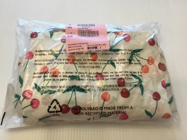 J.Crew Factory NWT Short Sleeve Cotton Short Pajama Set In Cherries Size: L, XXL