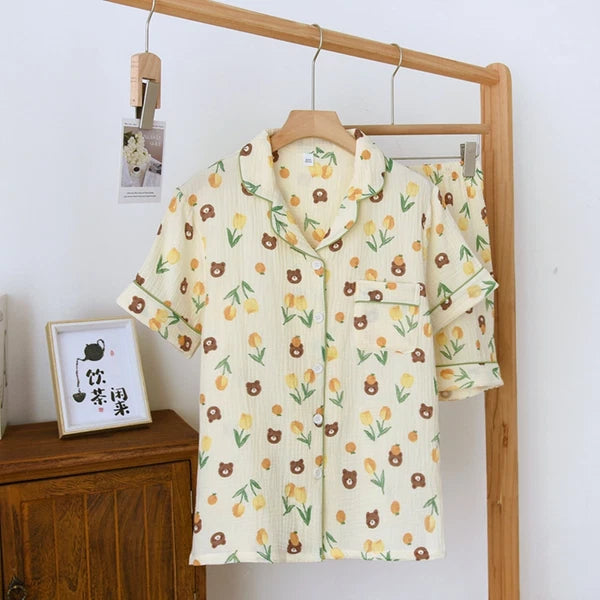 Mixed Print Pajama Coordinates