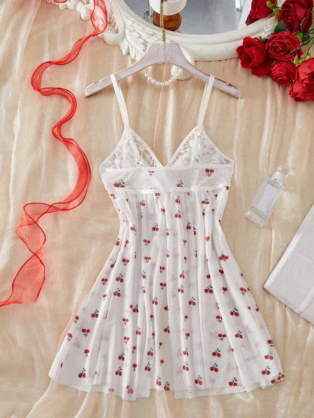 Sexy Women's Lingerie Floral Lace Sleepwear Underwear Dress See-Thru Babydoll US