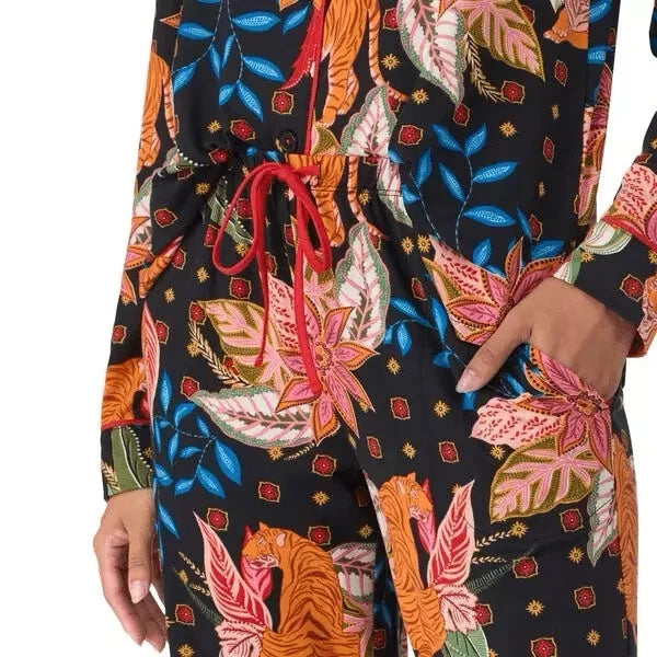 Room Service Ladies' Shawl Collar Full Length Pajama Set J22