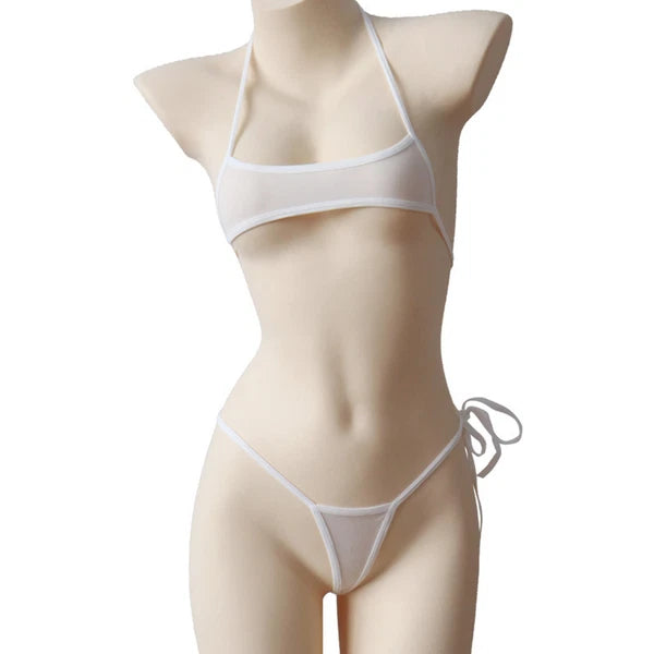 Womens Lingerie Set Crop Top Nightwear Teddy Babydoll Clubwear Sheer Swimsuit