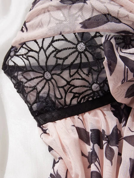 Sexy Women's Lingerie Floral Lace Sleepwear Underwear Dress See-Thru Babydoll US