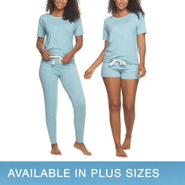 Felina Womens Pajamas 3-Piece Lounge Comfort Waist Soft Lightweight L42