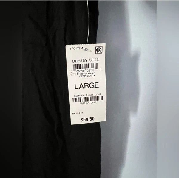 Woman’s Jenni Deep Black with Pink Lining Pajama Set