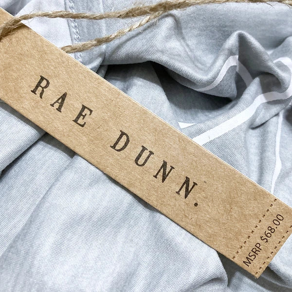 Rae Dunn Pajama Lounge Set SNOOZE Grey Pink Stretch Knit Jogger Pants L/S Top