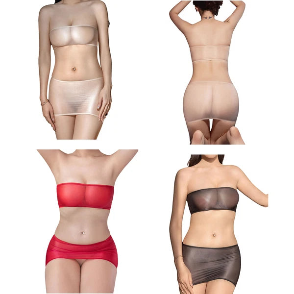 Womens Sets Tube Top Lingerie Mini Nightwear Nightclub Underwear Sexy Babydolls