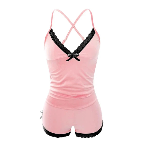 Womens Sexy Lace Set Suit Solid Underwear Pajamas Wireless Bra Underwear Pantie