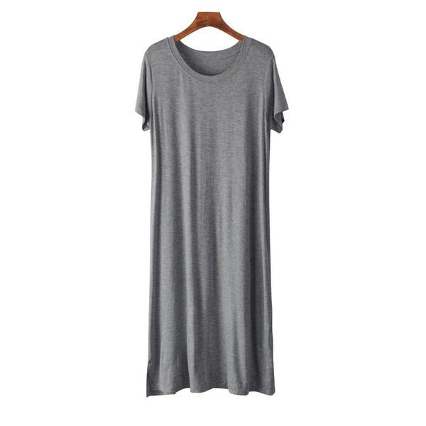 Women's Summer Modal Cotton Dress - Loose Plus Size Loungewear Nightwear Dress