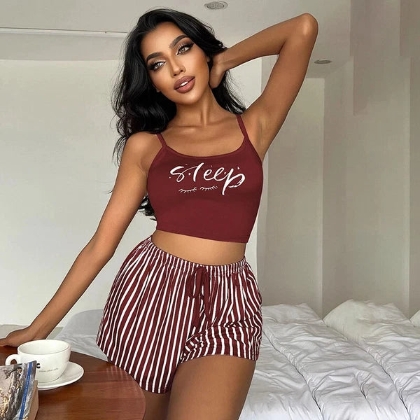Women Ladies Sexy Lingerie Cami Vest Shorts Set Soft Sleepwear Pajamas Underwear