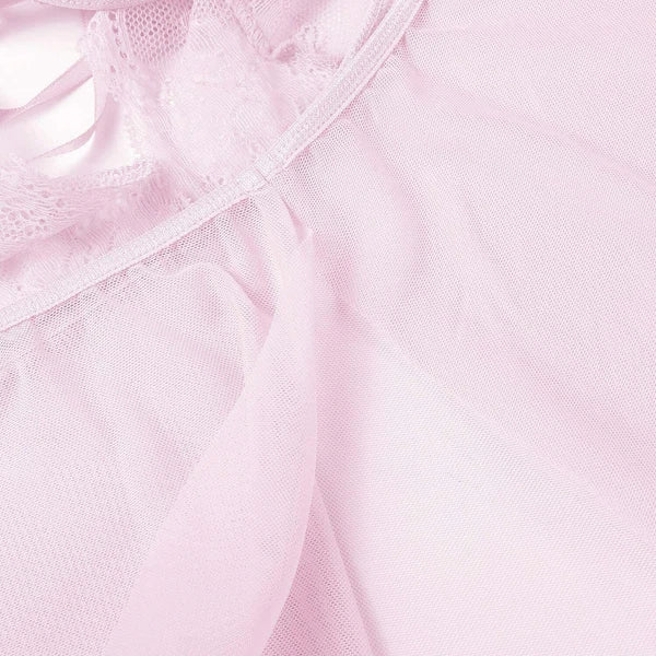 Pink-Women-Sexy-Lingerie-Sleepwear-Lace-Panties-Underwear-Nightwear-Babydoll-Set