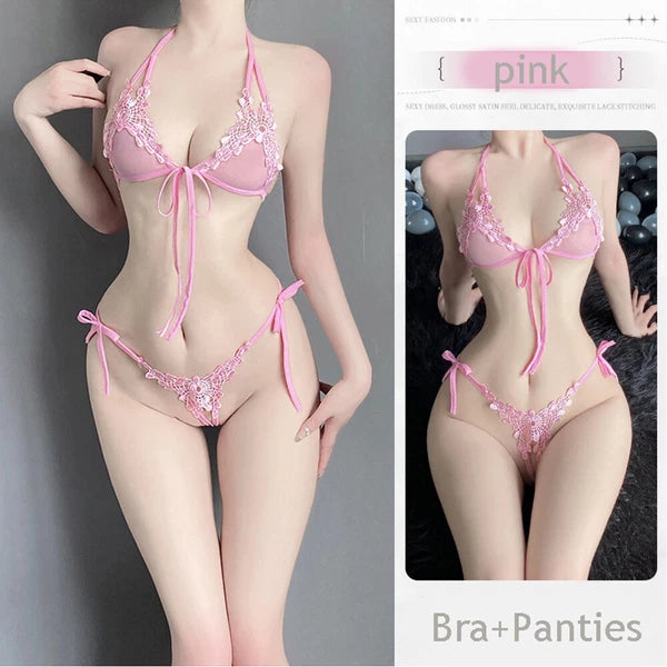 Lingerie Sleepwear Lace Women G-String Dress Underwear Babydoll Nightwear