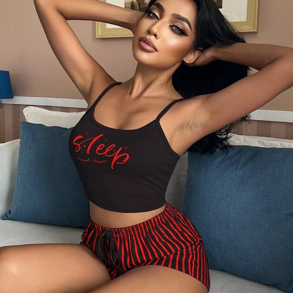 Women Ladies Sexy Lingerie Cami Vest Shorts Set Soft Sleepwear Pajamas Underwear