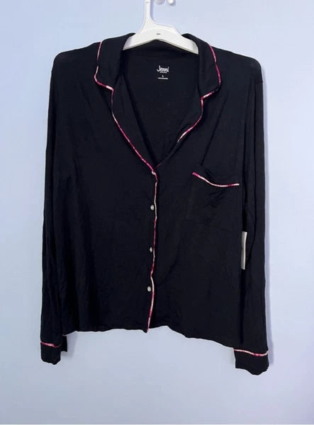 Woman’s Jenni Deep Black with Pink Lining Pajama Set