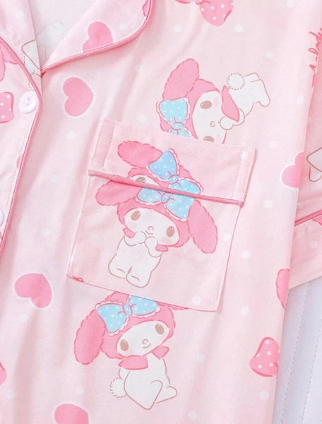 Sanrio Hello Kitty My Melody Pajama Sleepwear Kawaii Pajamas Pink Cute
