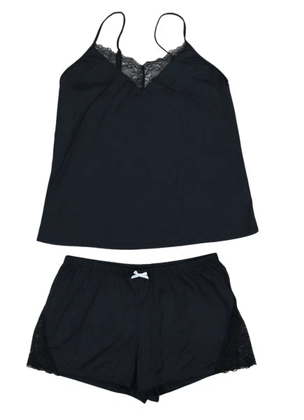 Flora Nikrooz Stacy Solid Color Cami & Shorts 2-Piece Women's Pajama Set NWT