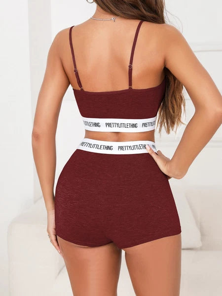 Sexy Lingerie Women Pajamas Set Ladies Sleepwear Underwear Cami Tops Shorts Set