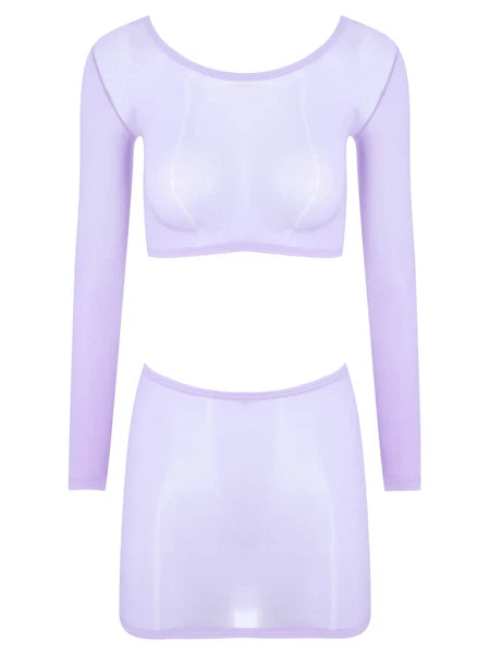 Womens Nightwear Long Sleeve Clubwear Bodycon Outfits Nylon Pajamas Sexy Mini