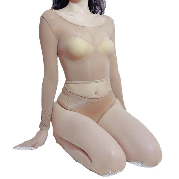 Womens Lingerie Set Slim Fit Crop Top With Briefs Stretchy Nightwear Sheer Sexy