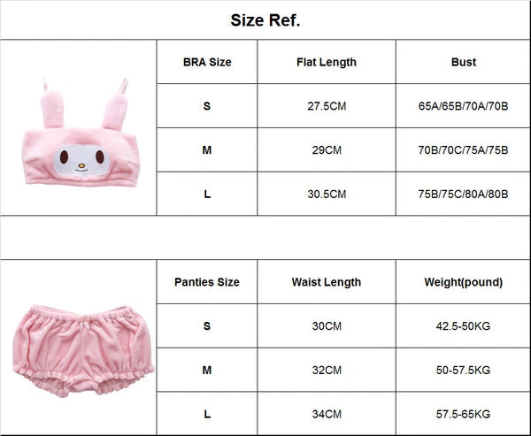 Sexy Kuromi Girls Pyjama My Melody Cinnamoroll Plush Undergarments Shorts Set