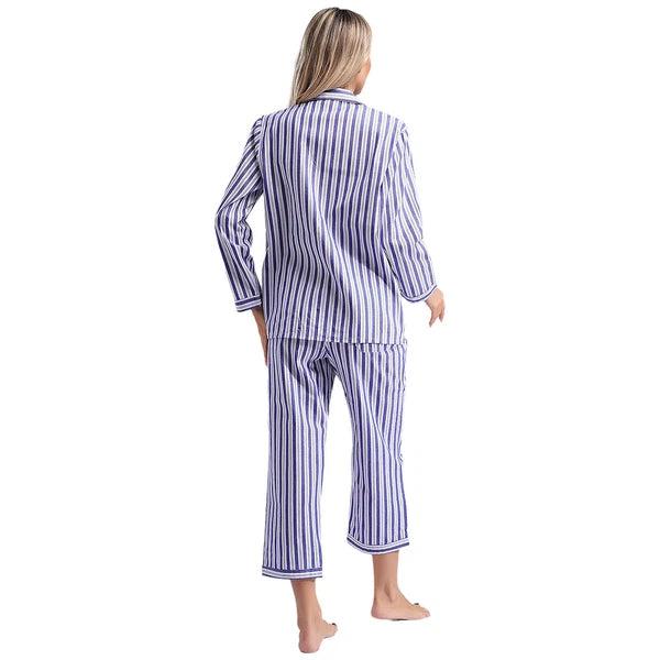 Womens Sleepwear Casual Loungewear Multiple Pockets Pajama Set Button Down Soft