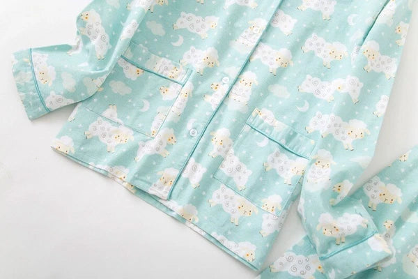 Ladies/Womens 100% Brushed Cotton Pyjamas Set Check Print Button Up Loungewear