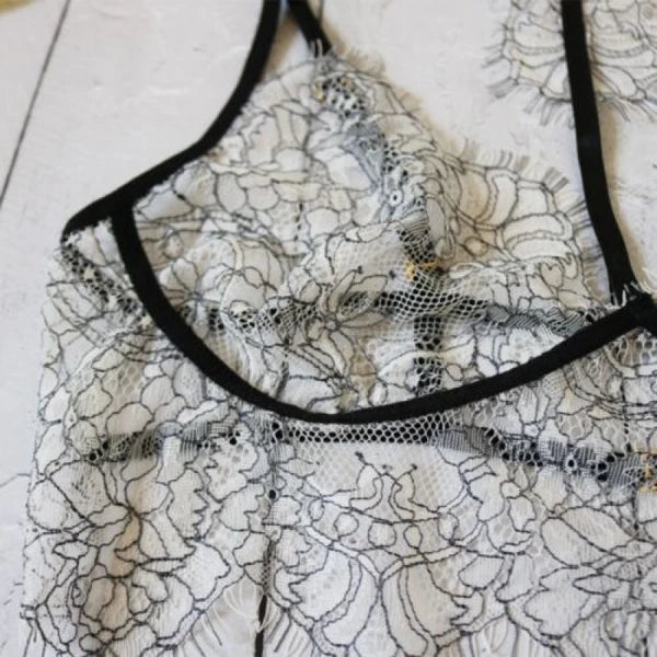 Sexy Lingerie Set Women Push Up Bra Briefs Panties Hollow Underwear Sleepwear